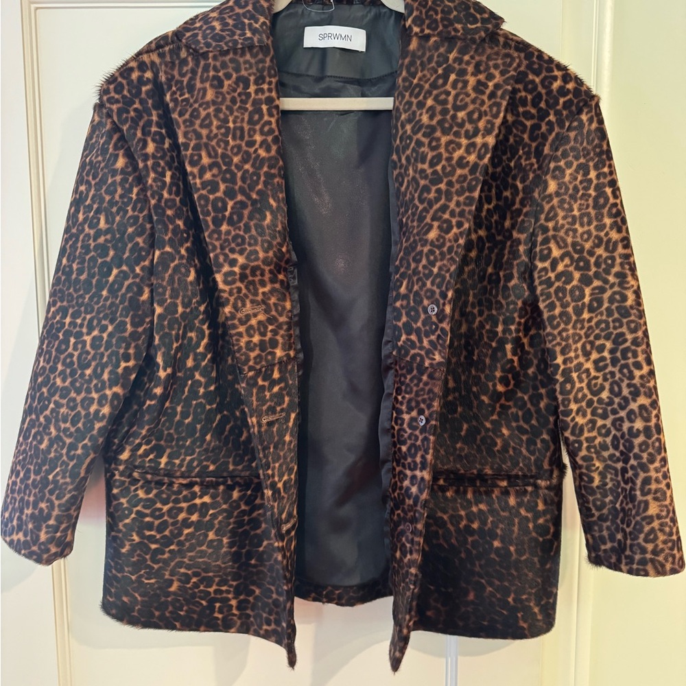 Oprah Leopard Print Teddy Jacket